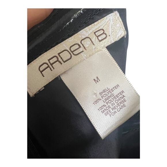 Arden B Strapless Women’s Dress Medium Black Pink High Low Chiffon Ruffle Hem - Picture 8 of 11